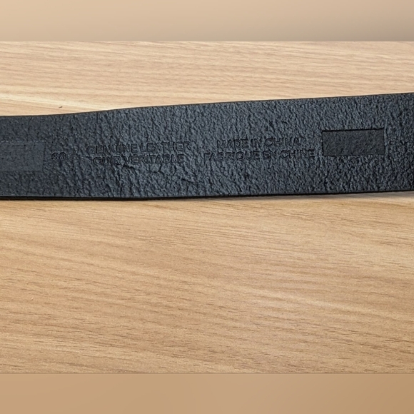 Black genuine leather belt in used condition - Picture 5 of 5